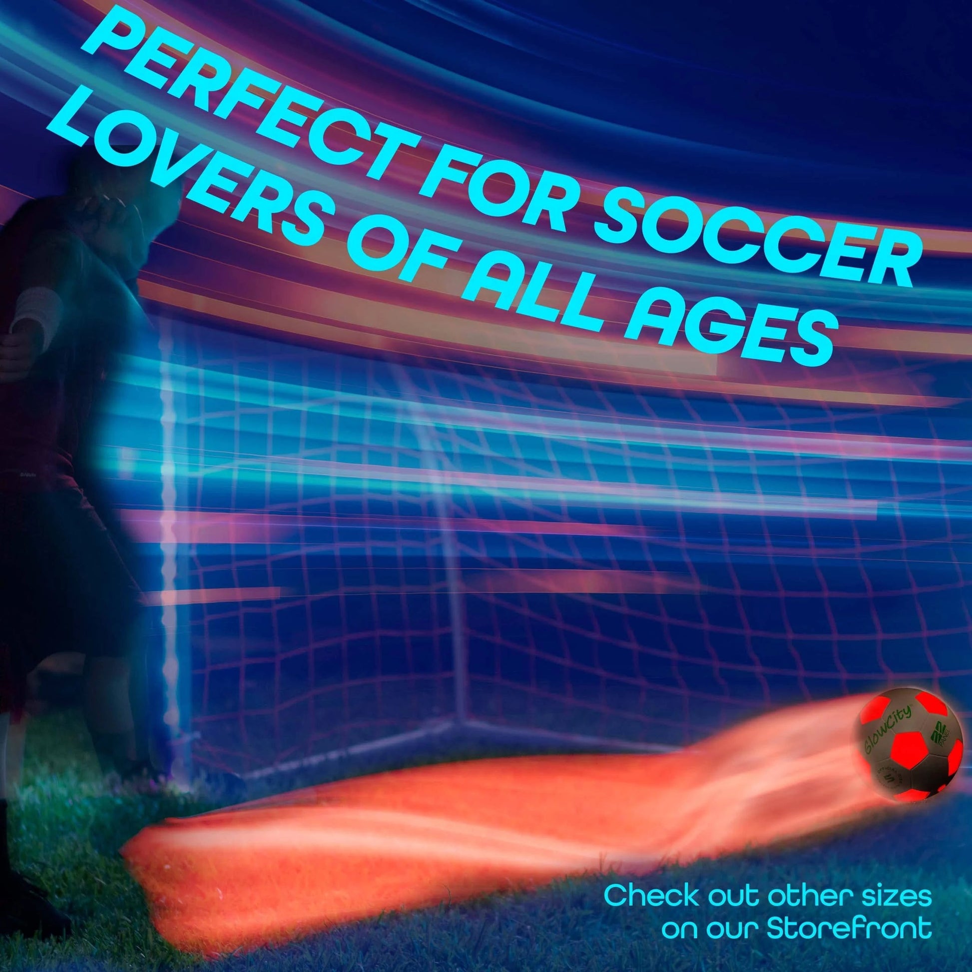 GlowCity Light up LED Soccer Ball - Blazing Red for sale online